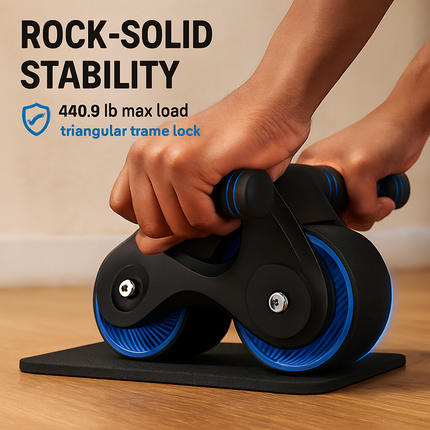 Abdominal Wheel with Kneel Pad and Phone Holder for Home Gym