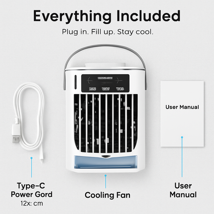 Portable Misting Air Cooler with Humidifier and Night Light