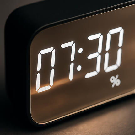 Mirror Digital Alarm Clock with Wireless Speaker FM Radio