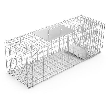 31x12x11” Folding Live Animal Trap Cage With Waterproof Cover And Gloves Humane Easy To Catch And Release Trap For Stray Cats Raccoons Squirrel Skunk
