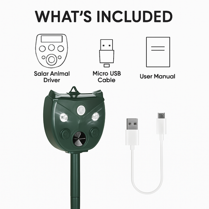 Ultrasonic Solar Animal Repeller for Garden and Yard