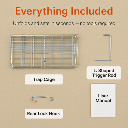 Foldable Rat Trap Cage for Humane Live Rodent Catch