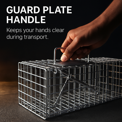 Humane Live Animal Trap Cage - Foldable, Heavy Duty