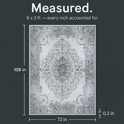 Vintage Area Rug - Soft, Waterproof Non-Slip for Home