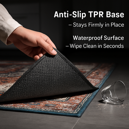 Vintage Area Rug - Soft, Waterproof Non-Slip for Home