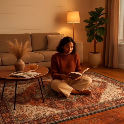 Vintage Area Rug - Soft, Waterproof Non-Slip for Home