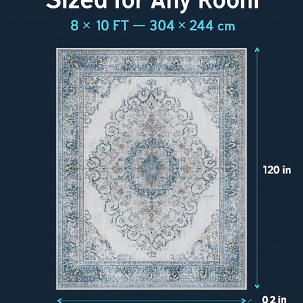 Vintage Area Rug - Soft, Waterproof Non-Slip for Home