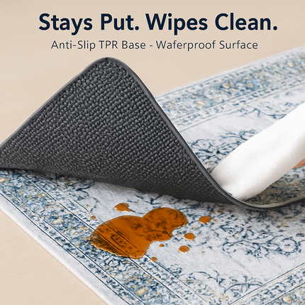 Vintage Area Rug - Soft, Waterproof Non-Slip for Home