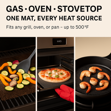 Grill Mat Beige - Reusable Non-Stick Grilling Accessory