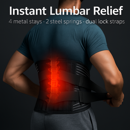 Back Support Brace with Breathable Mesh Lumbar Support