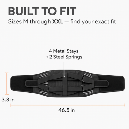 Back Support Brace with Breathable Mesh Lumbar Support