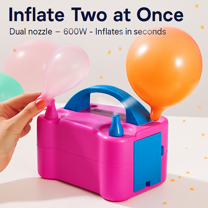 Balloon Pump for Party Decoration with Dual Nozzles