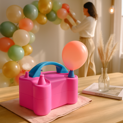 Balloon Pump for Party Decoration with Dual Nozzles