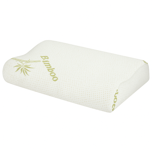 Bamboo Memory Foam Sleep Pillow Contoured Cervical Pillow