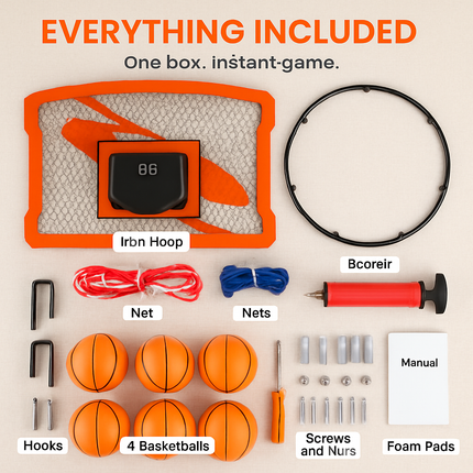 Indoor Mini Basketball Hoop Set for Door