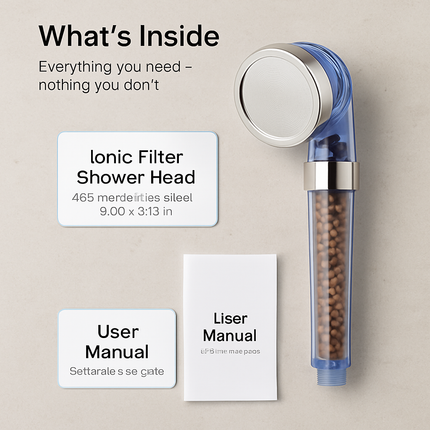 Ionic Filtration Shower Head for Spa-Quality Purification