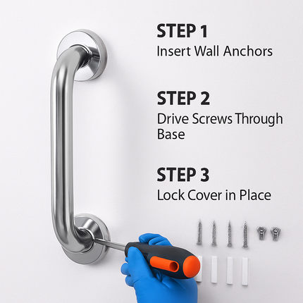 Bath Grab Bar Stainless Steel Safety Handle