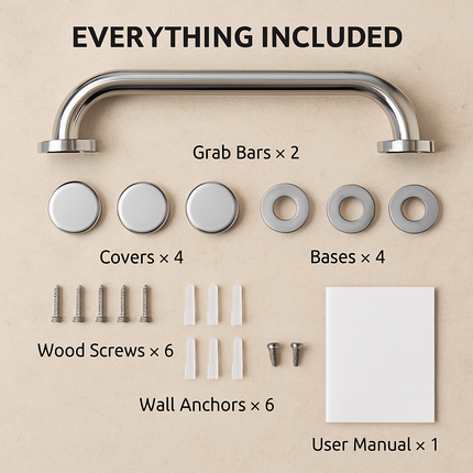 Bath Grab Bar Stainless Steel Safety Handle