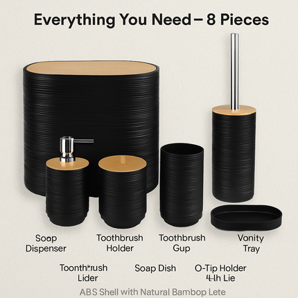 Bathroom Accessories Set with Dispenser & Holder