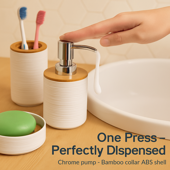 Bathroom Accessories Set with Dispenser & Holder