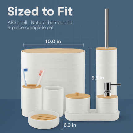 Bathroom Accessories Set with Dispenser & Holder