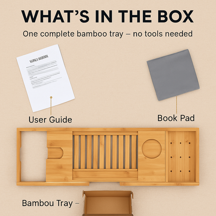 Bathtub Caddy Tray Crafted Bamboo Bath Tray Table Extendable Reading Rack Tablet Phone Holder Wine Glass Holder Shelf Desk Bathroom Spa