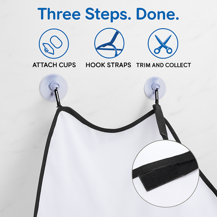 Beard Apron: Facial Hair Catcher with Suction Cups