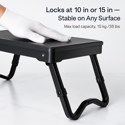 Foldable Laptop Table Bed Notebook Desk w/Cooling Fan Mouse Board LED light 4 x USB Ports Breakfast Snacking Tray with Storage Groove For Home Office