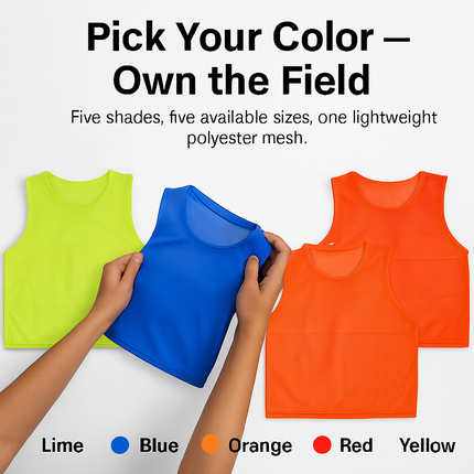 5Pcs Mesh Scrimmage Vests for Team Sports