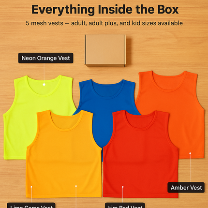 5Pcs Mesh Scrimmage Vests for Team Sports