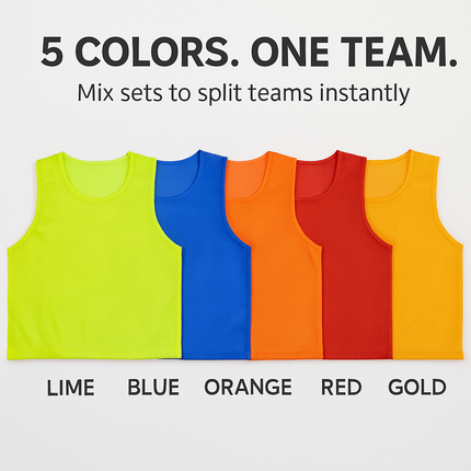 5Pcs Mesh Scrimmage Vests for Team Sports
