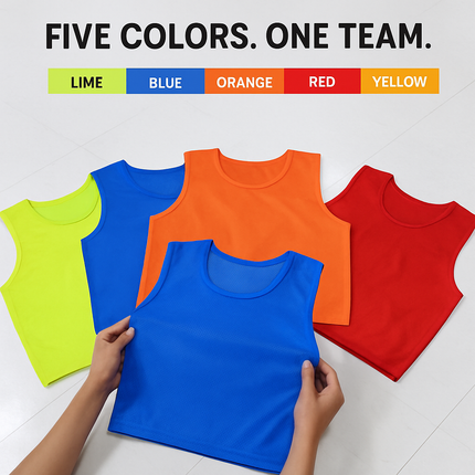 5Pcs Mesh Scrimmage Vests for Team Sports