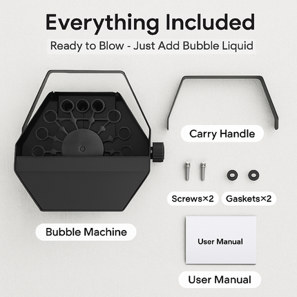 Bubble Machine Pro with Detachable Handle for Parties
