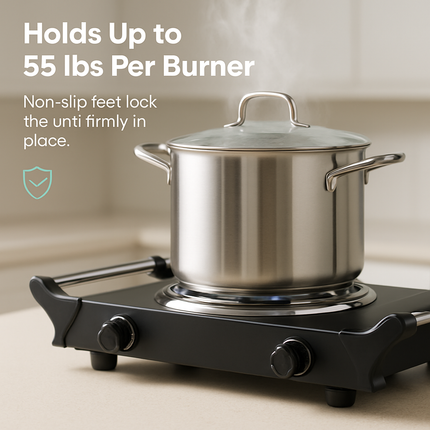 Portable Electric Dual Burner Hot Plate Stove