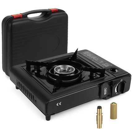 Portable Camping Stove with Dual Fuel and Piezo Ignition