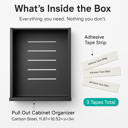Pull-Out Cabinet Organizer with Slide-Out Drawer