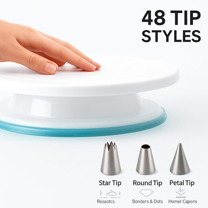 Rotating Cake Turntable Kit for Decorating Masterpieces