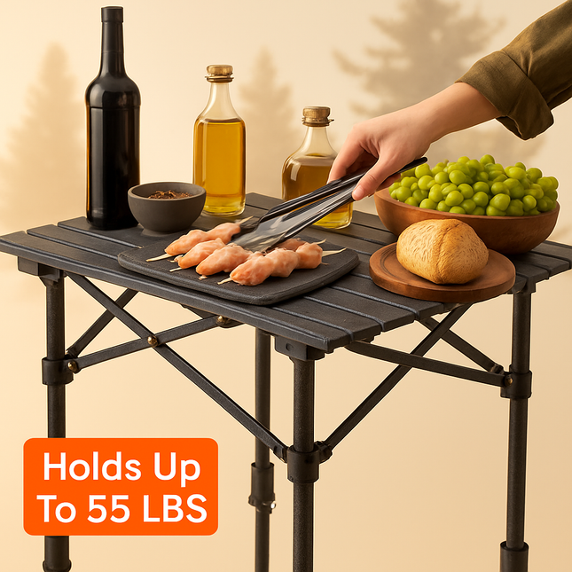 Portable Folding Camping Table With Adjustable Height