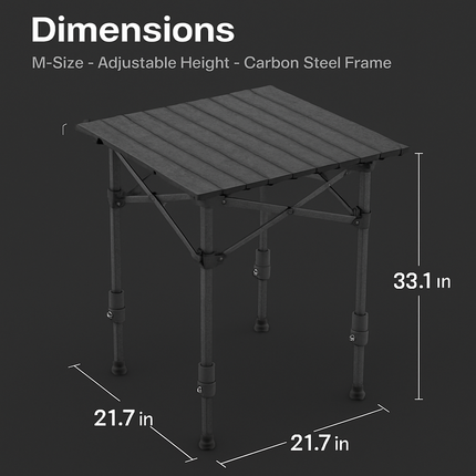 Portable Folding Camping Table With Adjustable Height