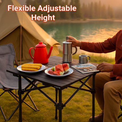 Portable Folding Camping Table With Adjustable Height