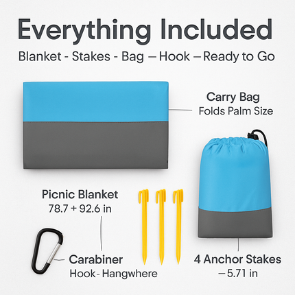 Foldable Picnic Blanket: Sand-Proof & Water-Resistant