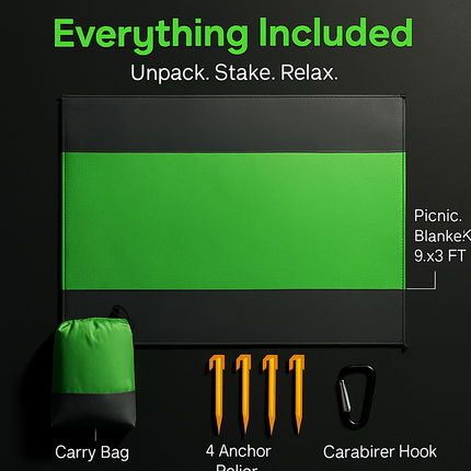 Foldable Picnic Blanket: Sand-Proof & Water-Resistant