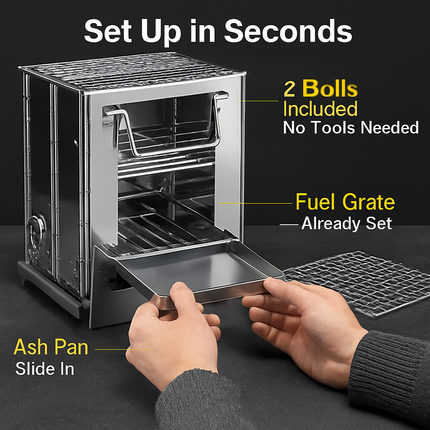 Backpacking Camping Stove: Portable Folding Cooker