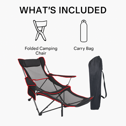 Foldable Camping Chair with Cup Holder & Side Pocket