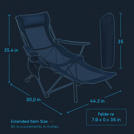 Foldable Camping Chair with Cup Holder & Side Pocket
