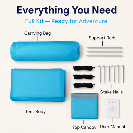 Camping Tent for 4-5 People – Foldable Waterproof