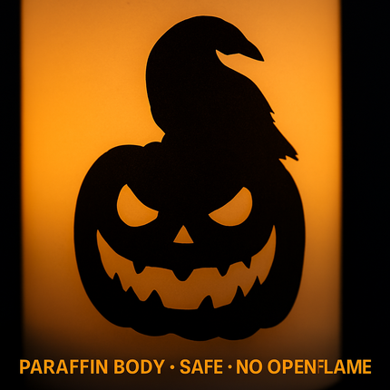 Halloween Flameless Candle Lamp 3-Pack with Timer