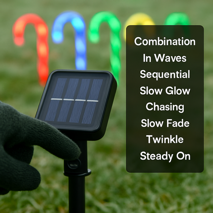 Candy Cane Solar Light for Garden and Patio Decor