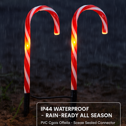Candy Cane Christmas Lights with 12 Candies