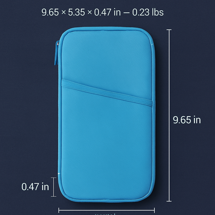 Travel Passport Wallet 12Cells Ticket ID Credit Card Holder Water Repellent Documents Phone Organizer Zipper Case Business Trip Daily Use